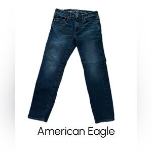 American Eagle Outfitters Men's Dark Blue Straight Jeans